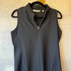 Black Clover Live Lucky Black Textured Sleeveless Golf Top Women's L